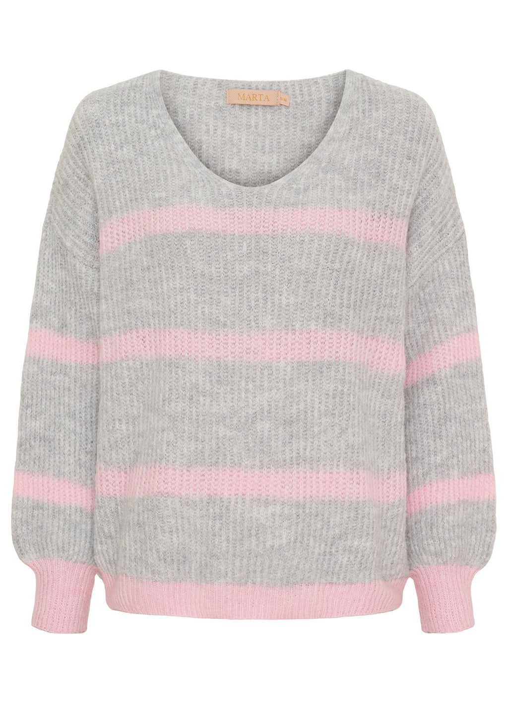 Carene Knit : Lightgrey/Babypink