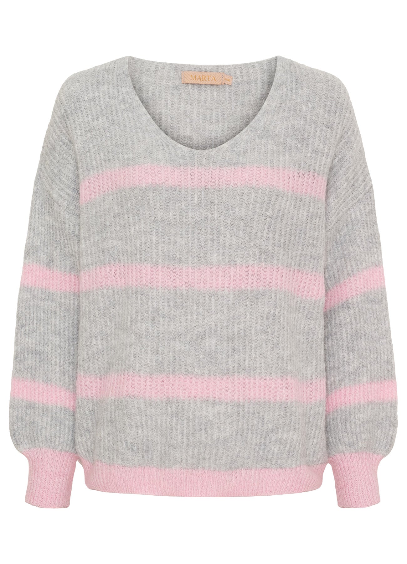 Carene Knit : Lightgrey/Babypink
