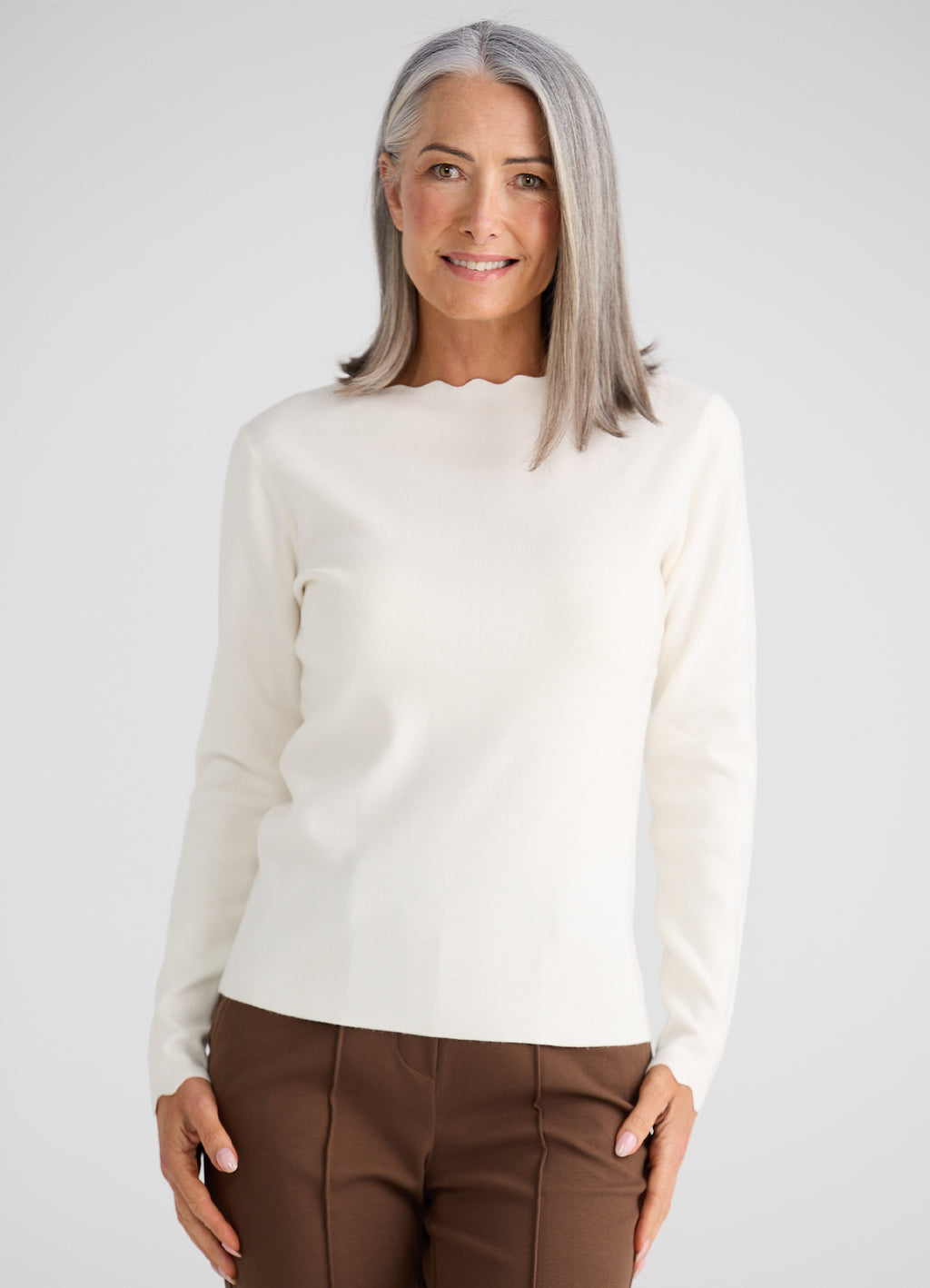 Jaden Knit Top : Cream