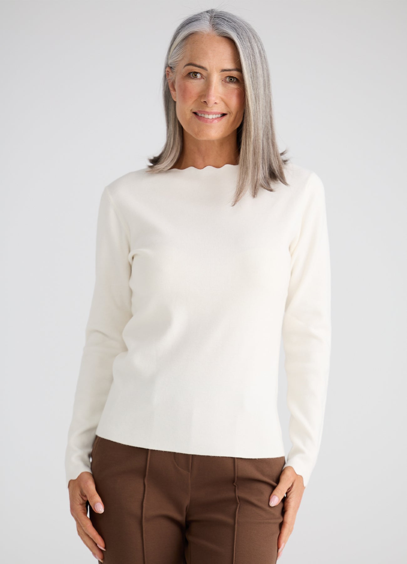Jaden Knit Top : Cream