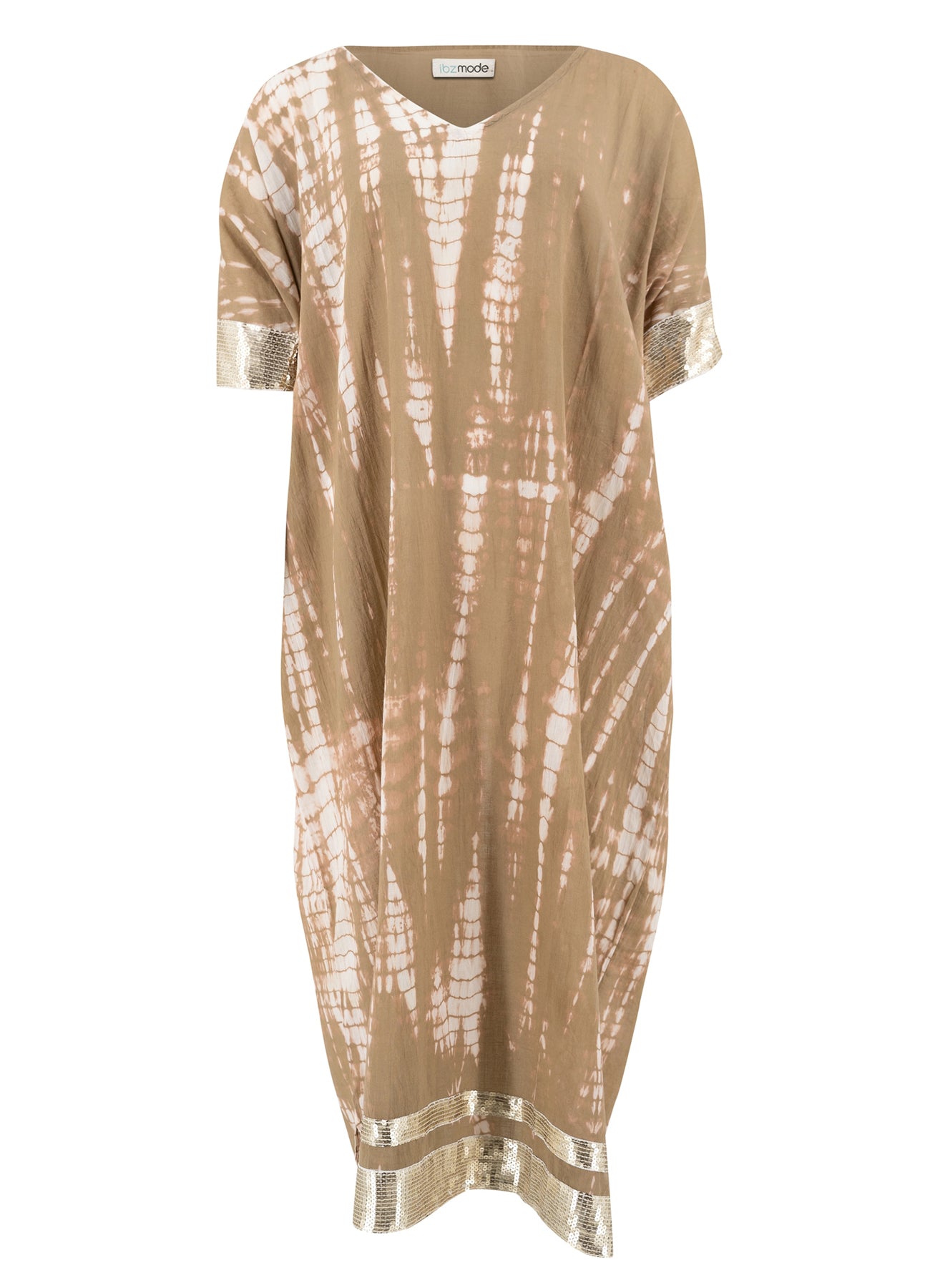 Kaftan Jada Flo Taupe Tye Dye : Taupe Tie Dye