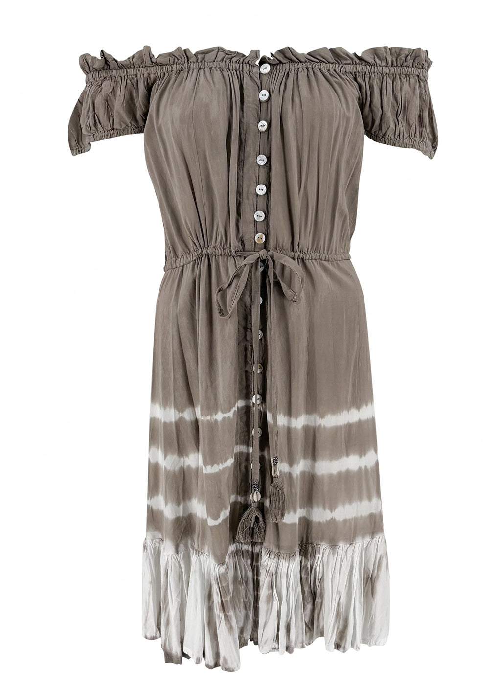 Dress Gaya Waze Taupe : Taupe