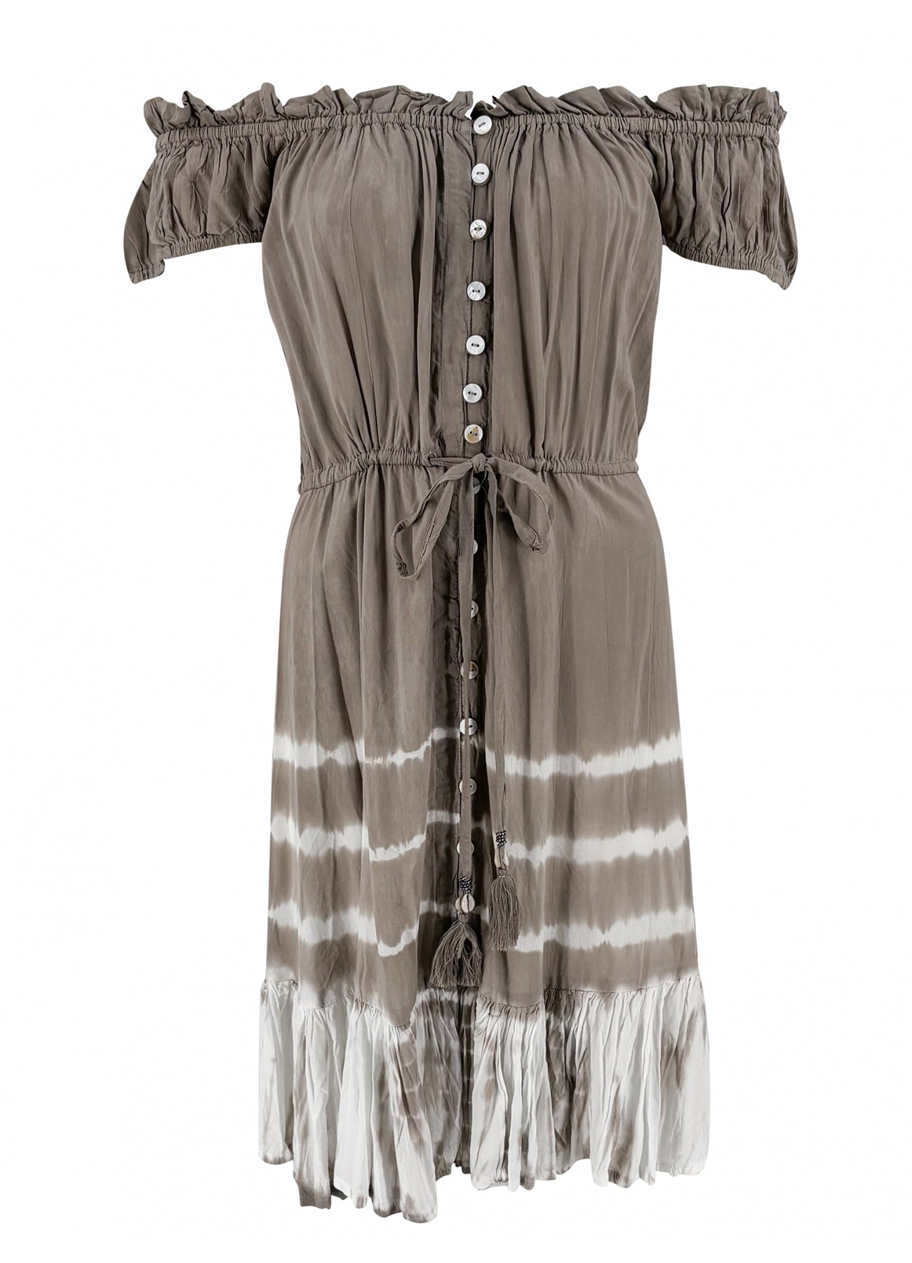 Dress Gaya Waze Taupe : Taupe