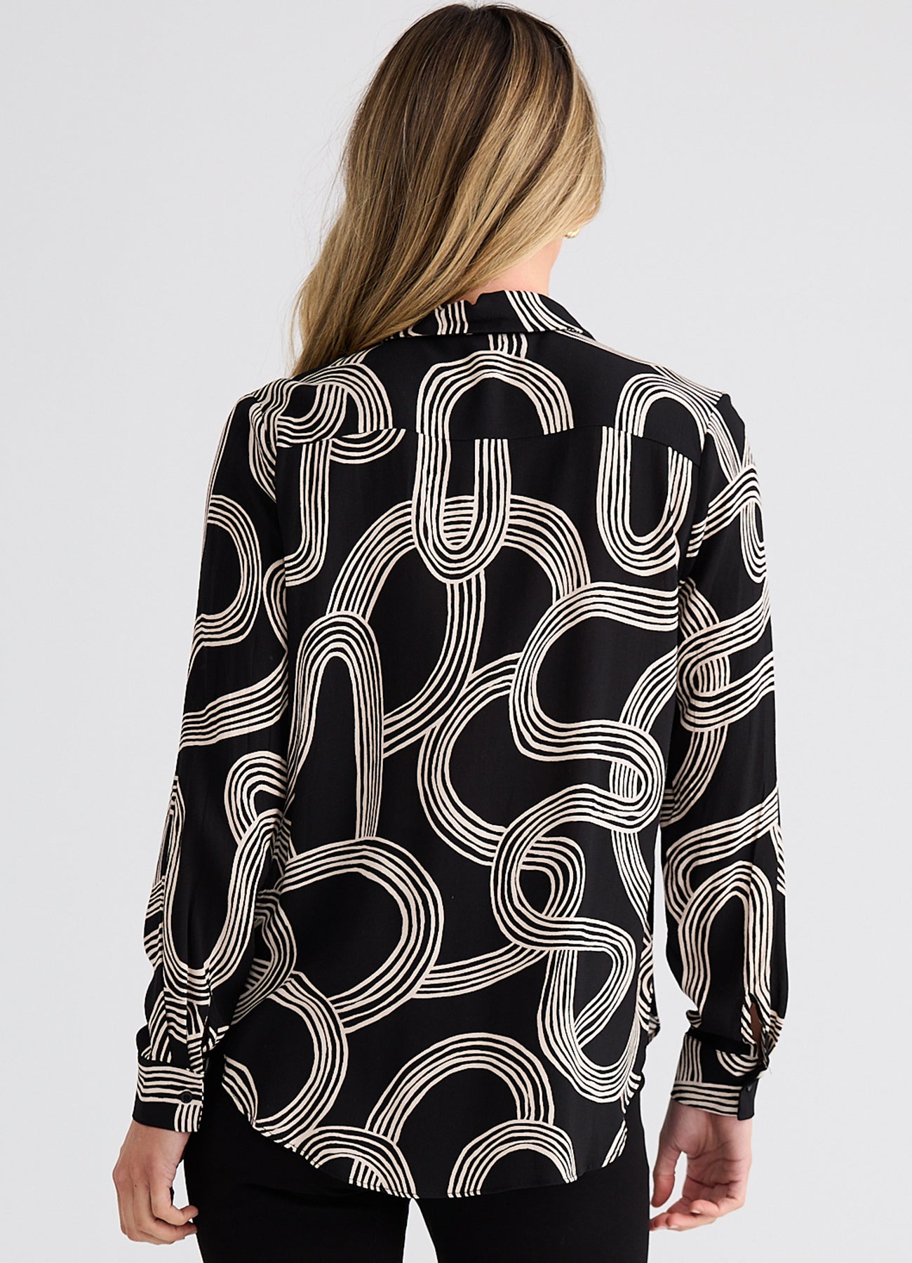 Astrid Shirt : Ink Lines Print