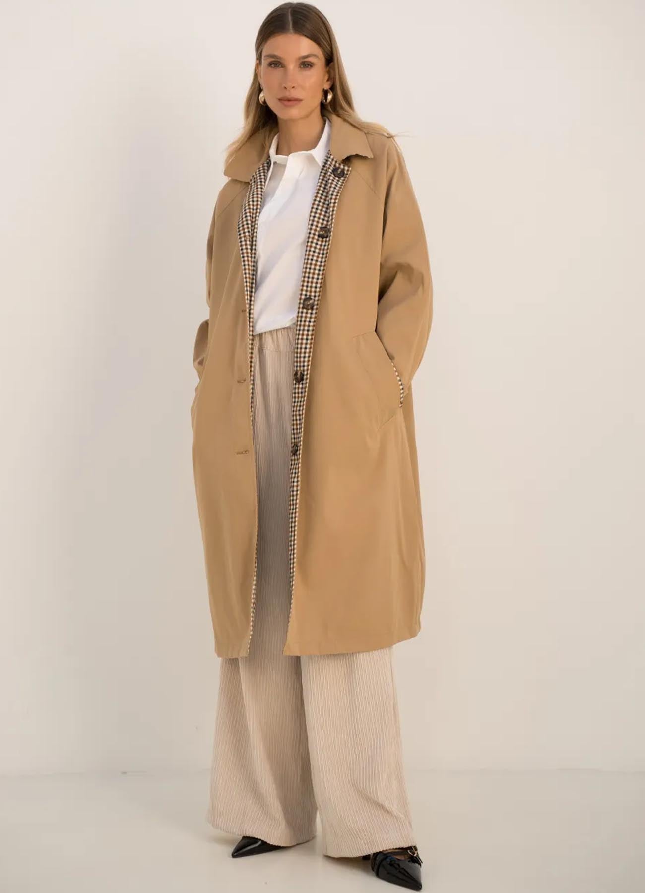 Trench Reversible Coat : Camel