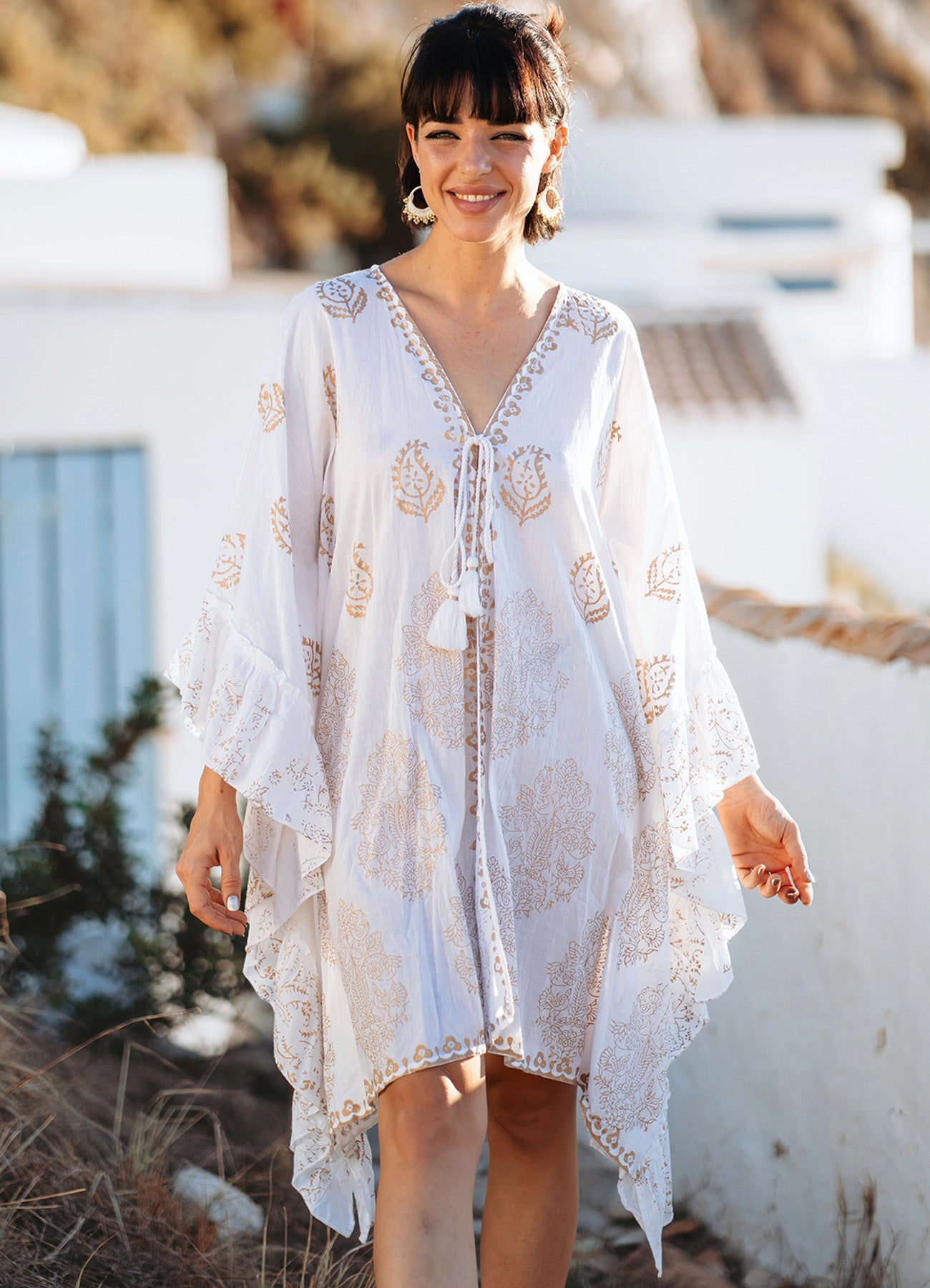 Kaftan : Cream/Sand
