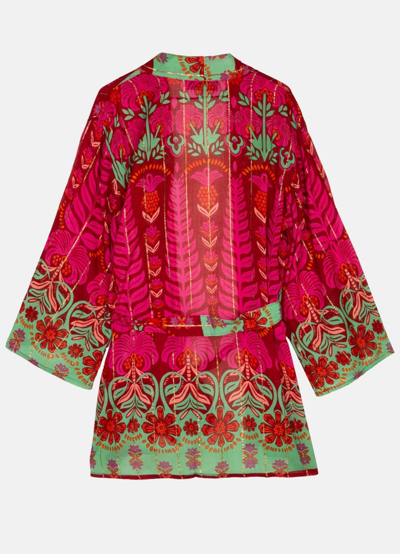 Ipanema Rosa Set Long Trousers And Kimono : Pink