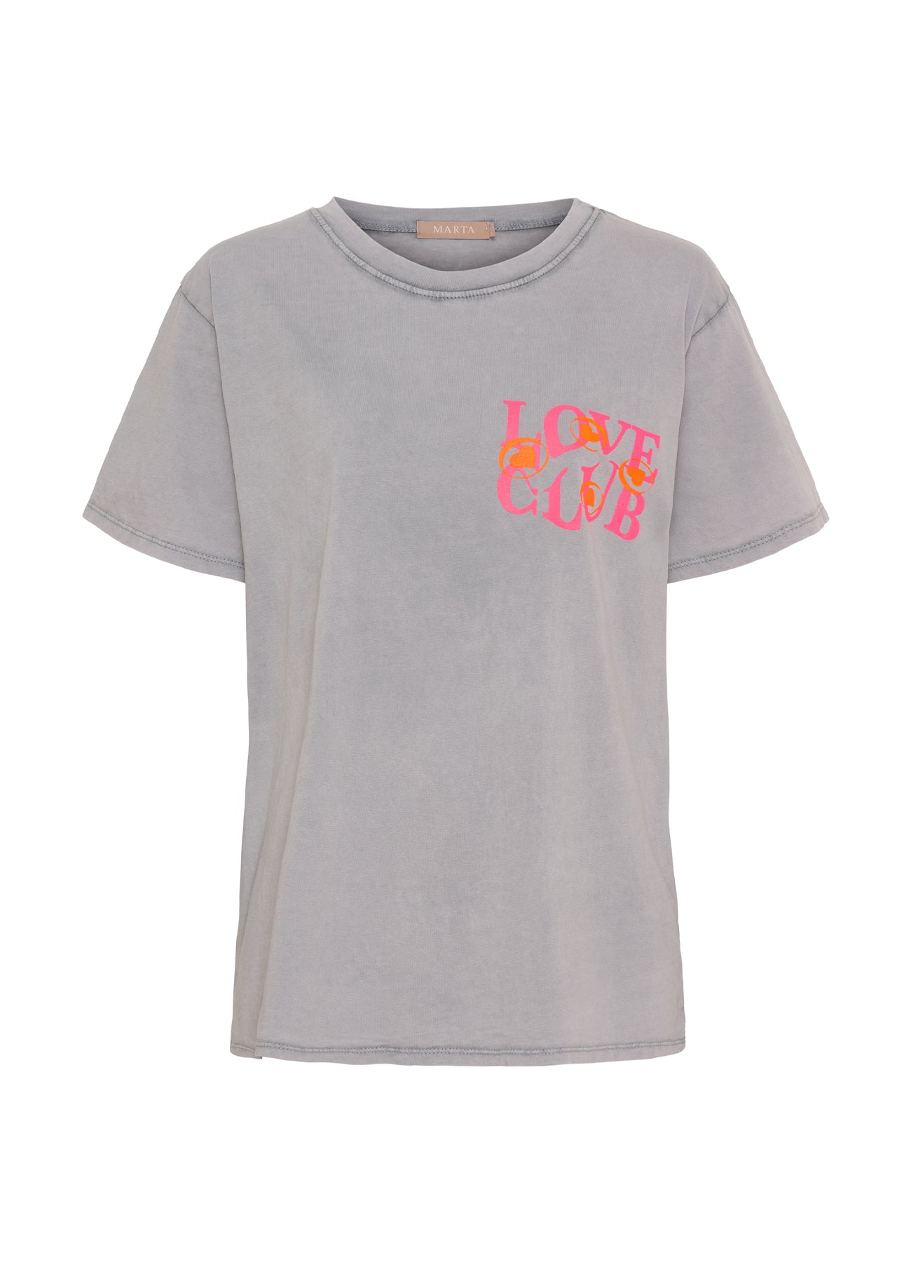 Inge Tee : Grigio Medio/Pink Fluo Cw