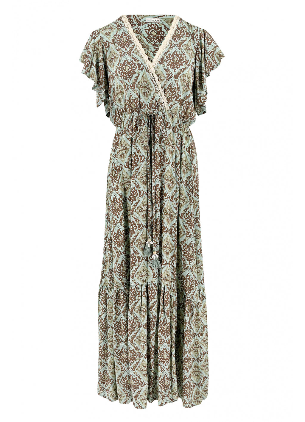 Maxi Dress Tess Su Mint Print : Mint