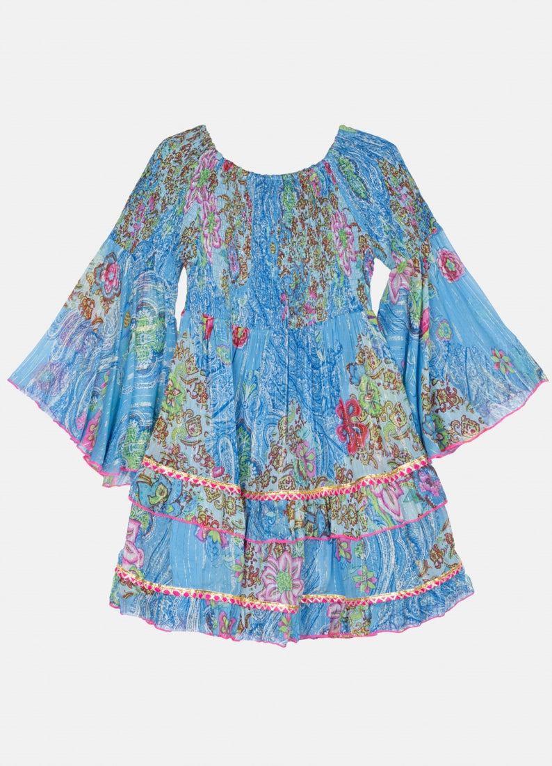 Capri Azul Smocking Dress : Azul