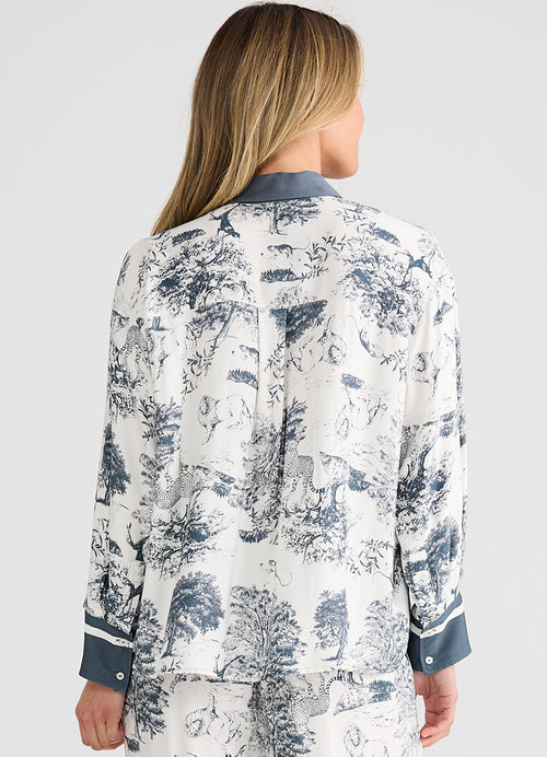 Glenda Shirt : Slate Toile
